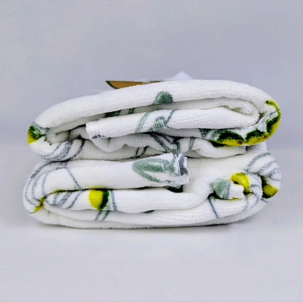 Martini Print Hand Towels Set Of Two Cotton Lyocell 16